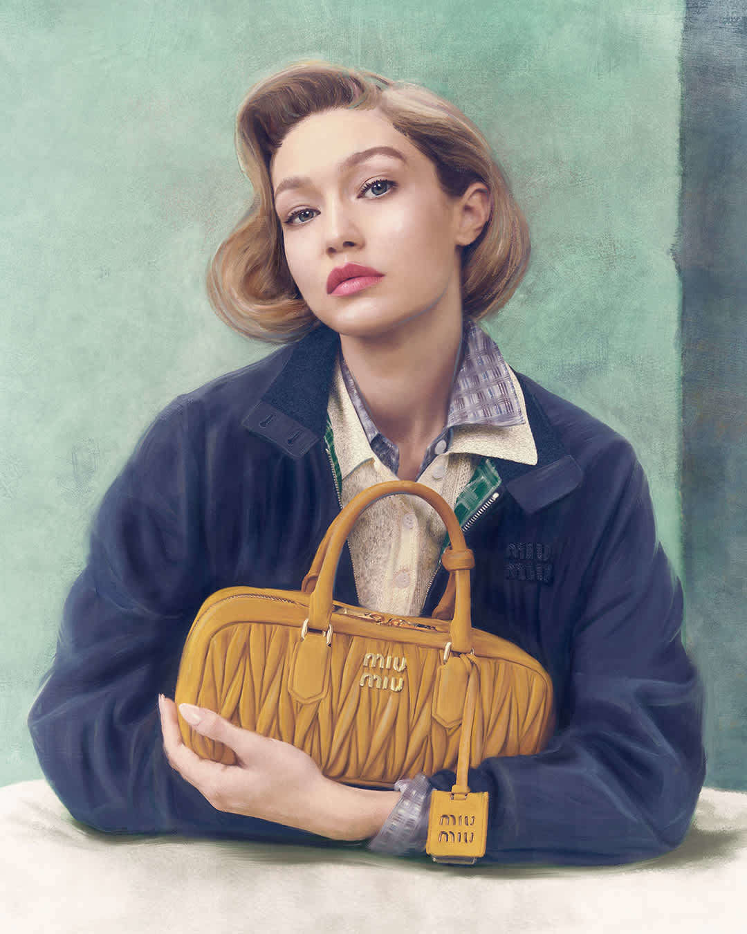 Latest Miu Miu Campaign With Gigi Haddid4