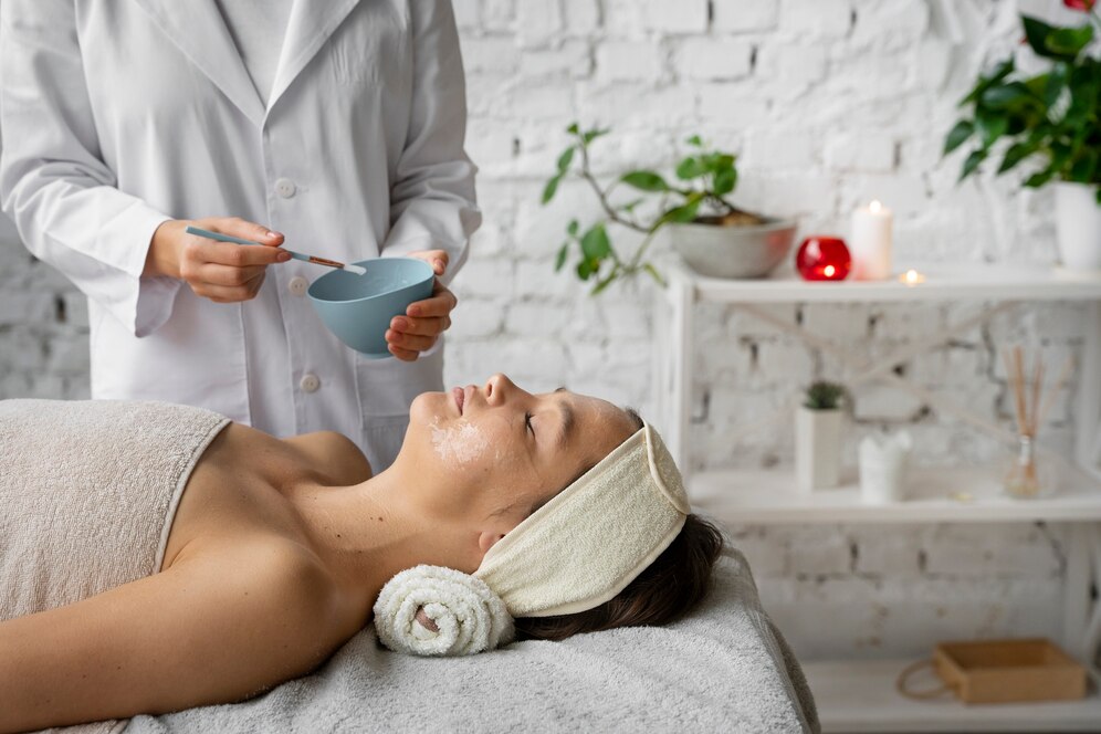 Side View of Woman Being Massaged at Spa 23 2149871237