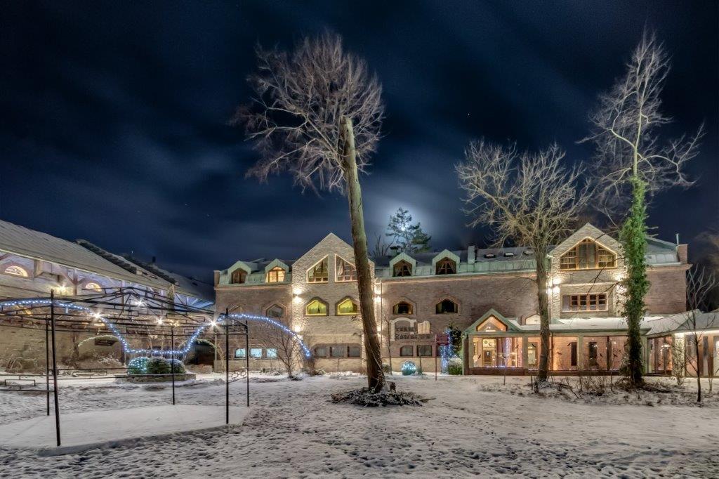 Manor House Castle Thermal Baths at Night